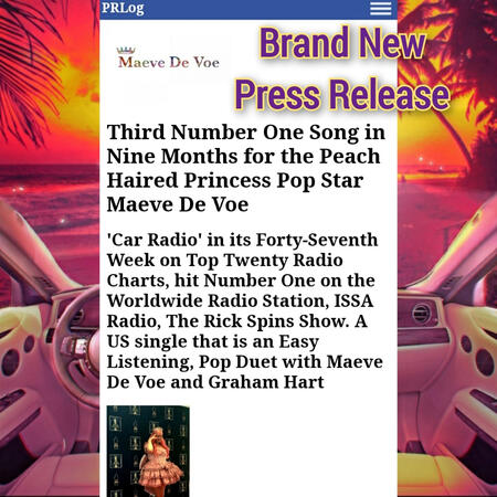 Third Number One Song in 2024 &#39;Car Radio&#39; Press Release on PRLog