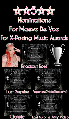 X-Poze-ing Music Awards 5 Category Finalist December 2024